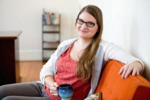 Letterpress Communications Founder Ilsa Loeser in the first Letterpress office in Farmville, Va. 