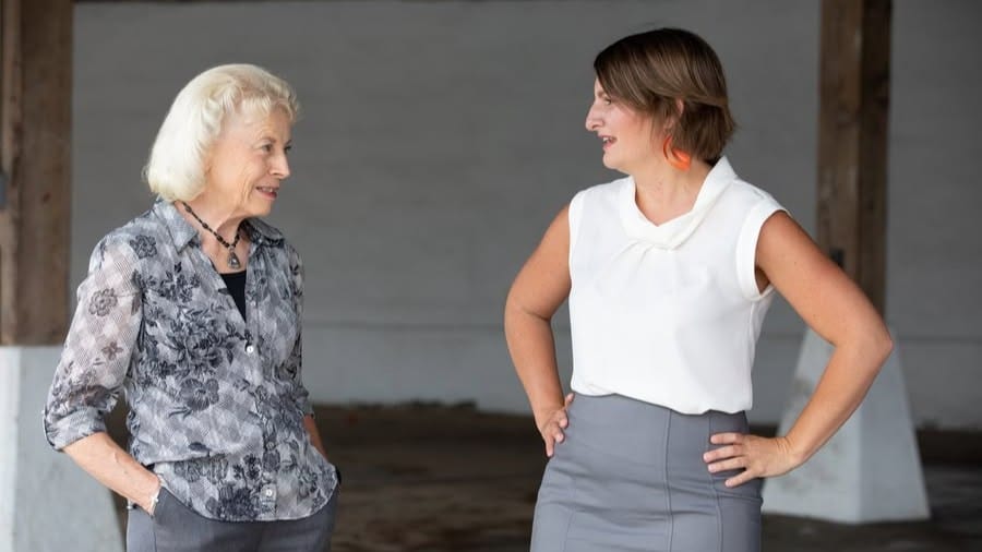 Letterpress Communications copywriter Marge Swayne and Founder and Owner Ilsa Loeser.