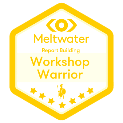 Meltwater Report Building Certification Badge