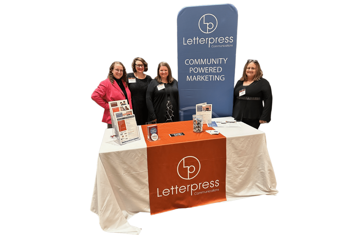 Letterpress team at display booth