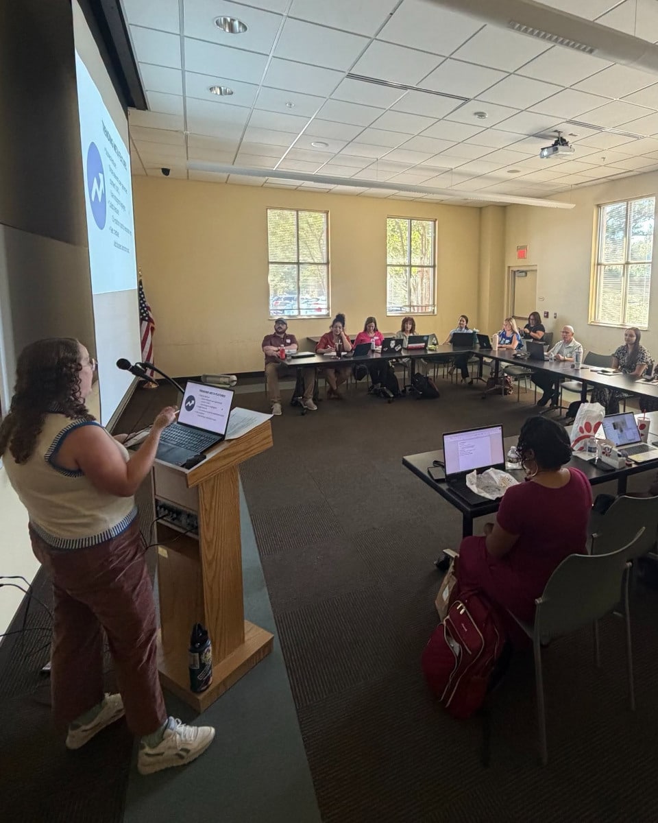 Letterpress Social Media Manager Karyn Keane teaches a workshop on the state of social media.