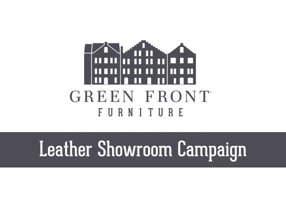 Green Front Furniture leather showroom campaign